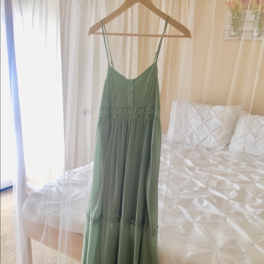 Hommage From  Los Angeles Mint Green Maxi - Medium